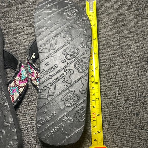 Montana West Flip Flops Bling Cross Size 7 - Picture 8 of 8